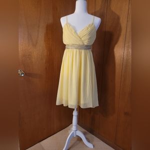 Forever 21 yellow dress, special occasion, size 7